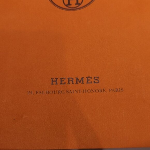 Hermes Orange Shopping Gift Bag Rope Handle - Great Condition - Picture 2 of 5